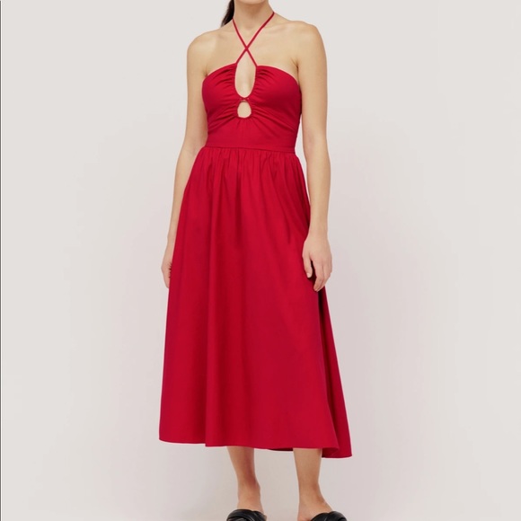 NWT Reformation Stassie Dress Cherry - Picture 2 of 7